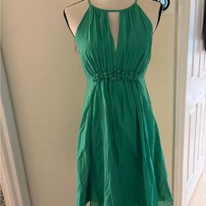Elegant Elias Boutique Green Halter Dress